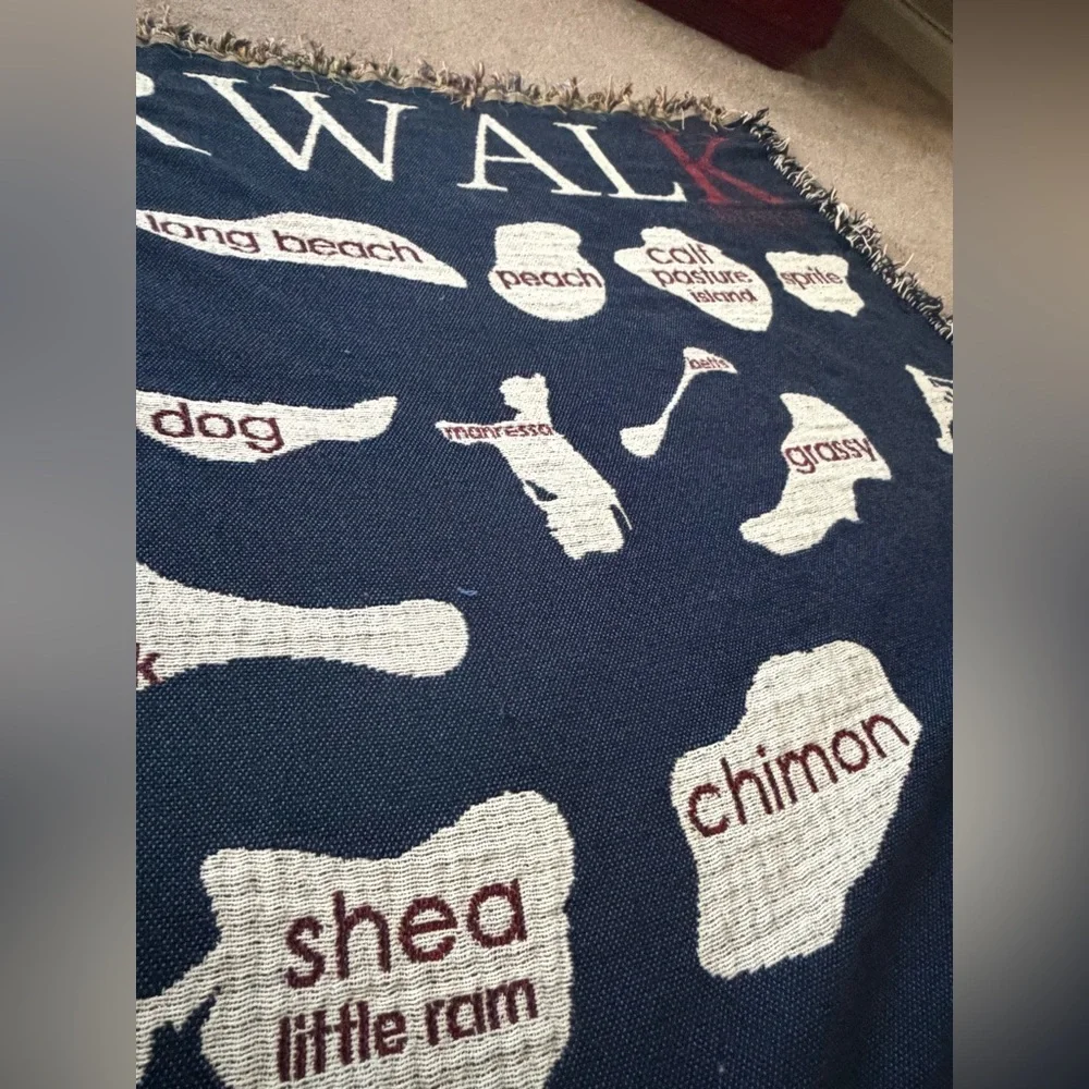 Norwalk Connecticut USA Fringe Trim Throw Blanket, Lap Blanket, Home Decor